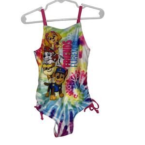 Paw Patrol Girls Swimsuit 3T Friends Furever Tie-Dye One Piece Swimwear